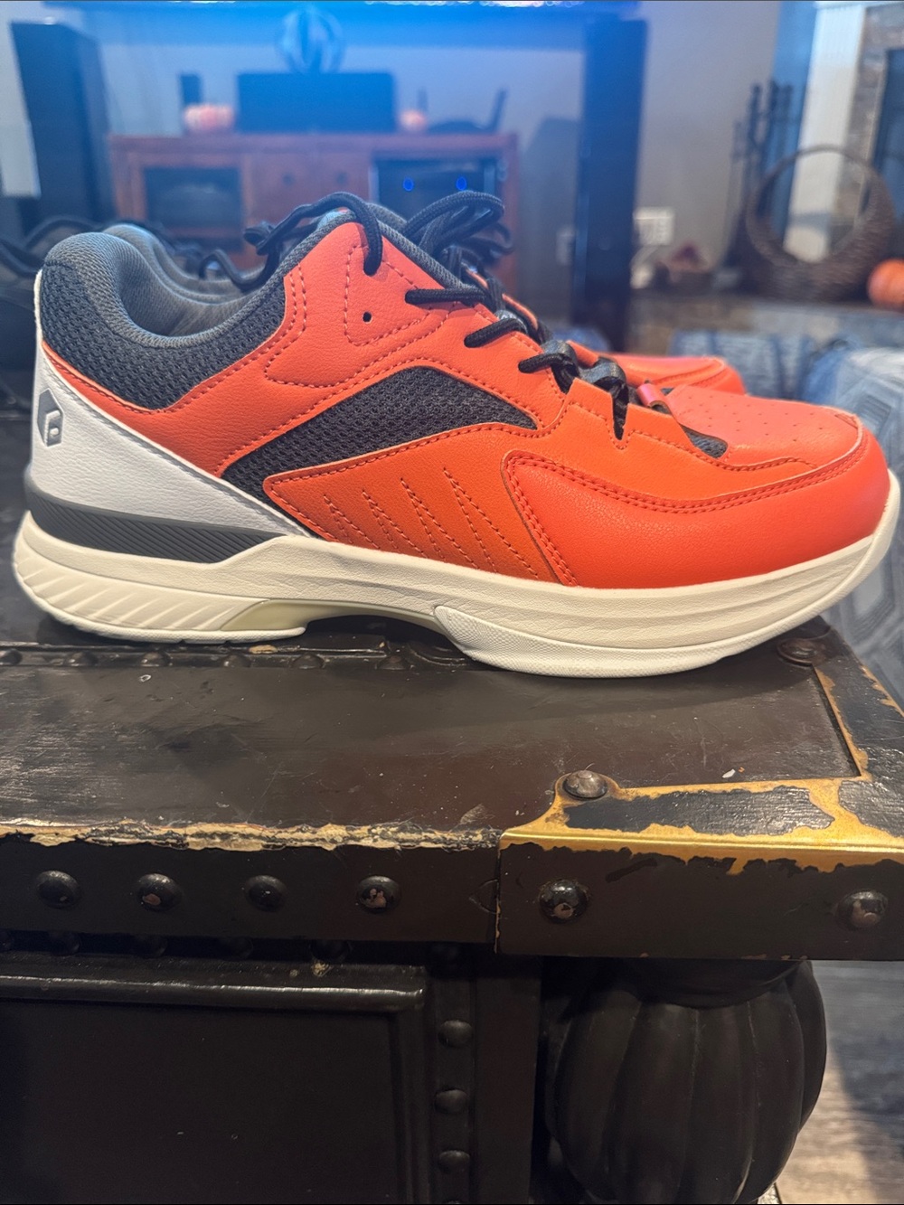 Fila Men’s Athletic Court Shoes in Orange, Navy and White